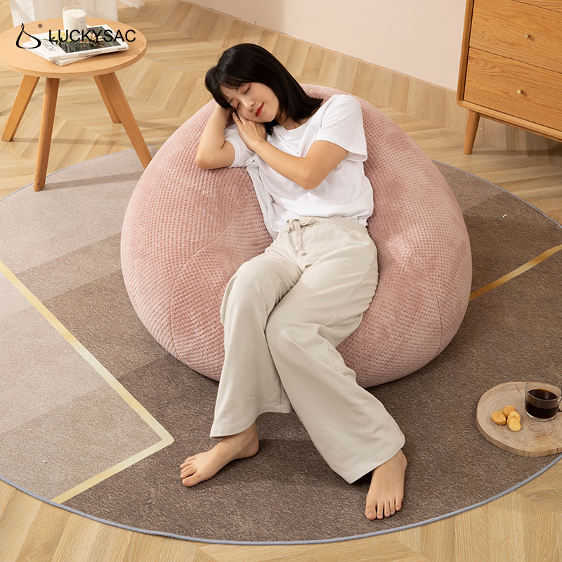 Warm Fur Tear Shape bean bag chair